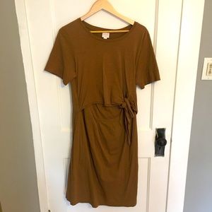 Boob Design nursing maternity tie front tee shirt dress xl